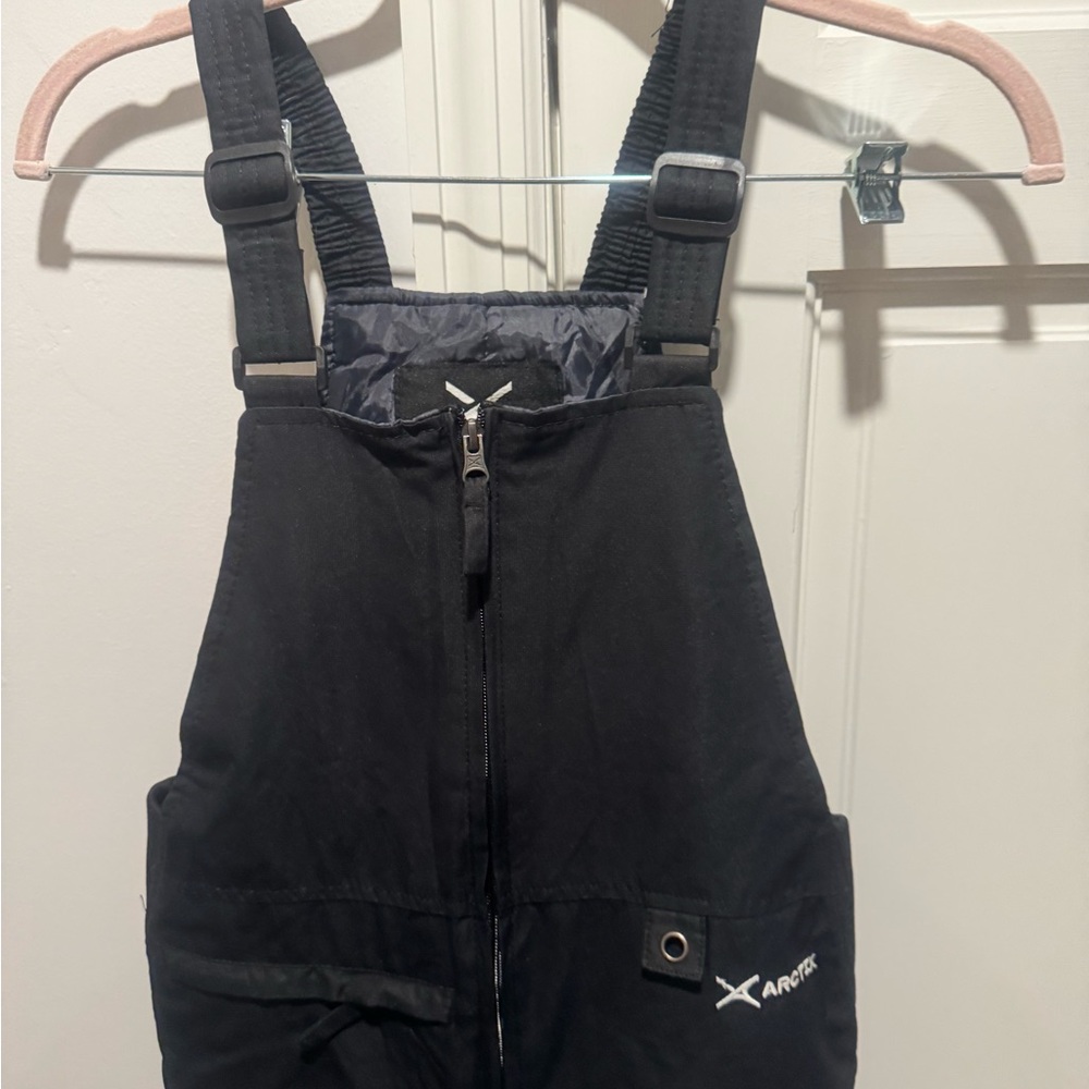 Kids Unisex Black Snow ski Bib Overalls Sz medium - Picture 5 of 9